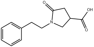 5-氧代-1-(2-苯乙基)吡咯烷-3-羧酸 结构式