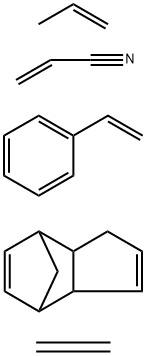 2-丙烯腈与乙烯、苯乙烯、1-丙烯和3A,4,7,7A-四氢-4,7-亚甲基-1H-茚的聚合物 结构式