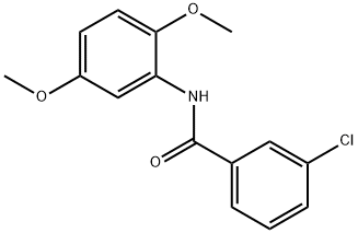 3-氯-N-(2,5-二甲氧基苯基)苯甲酰胺 结构式