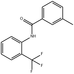 3-甲基-N-[2-(三氟甲基)苯基]苯甲酰胺 结构式