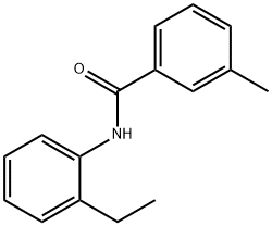 N-(2-乙基苯基)-3-甲基苯甲酰胺 结构式