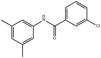 3-氯-N-(3,5-二甲基苯基)苯甲酰胺 结构式