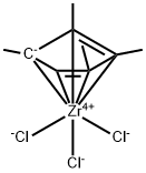 (TETRAMETHYLCYCLOPENTADIENYL)ZIRCONIUM TRICHLORIDE 结构式