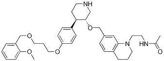 AcetaMide, N-[2-[3,4-dihydro-7-[[[(3R,4R)-4-[4-[3-[(2-Methoxyphenyl)Methoxy]propoxy]phenyl]-3-piperidinyl]oxy]Methyl]-1(2H)-quinolinyl]ethyl]- 结构式