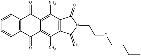 4,11-diamino-2-(2-butoxyethyl)-2,3-dihydro-3-imino-1H-naphth[2,3-f]isoindole-1,5,10-trione 结构式