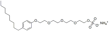 ammonium 2-[2-[2-[2-(4-nonylphenoxy)ethoxy]ethoxy]ethoxy]ethyl sulphate 结构式