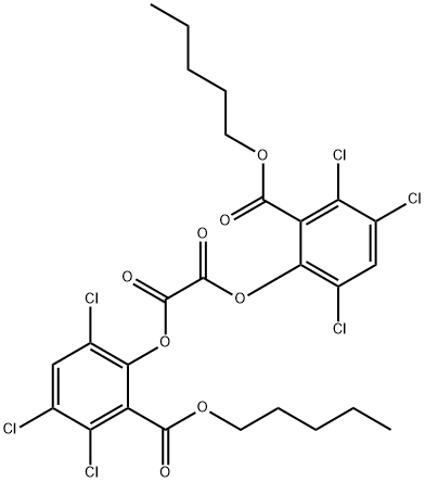 草酸双[2,4,5-三氯-6-(戊氧羰基)苯基]酯 结构式