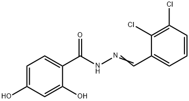 N'-(2,3-dichlorobenzylidene)-2,4-dihydroxybenzohydrazide 结构式