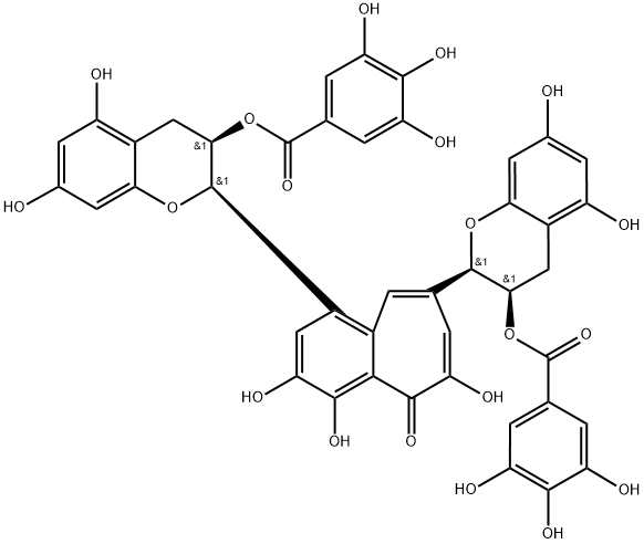3,3'-二没食子酸酯茶黄素 结构式