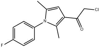 2-氯-1-[1-(4-氟苯基)-2,5-二甲基-1H-吡咯-3-基]-1-乙酮 结构式