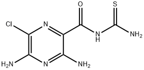 3,5-二氨基-N-(氨基硫代甲酰基)-6-氯-2-吡嗪甲酰胺 结构式