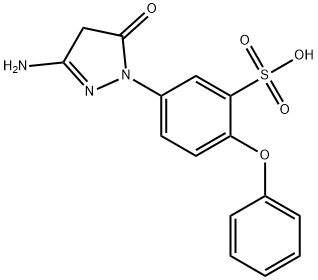 5-(3-氨基-5-氧代-2-吡唑啉-1-基)-2-苯氧基苯磺酸 结构式