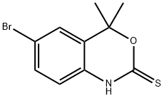 6-BROMO-4,4-DIMETHYL-1H-BENZO[D][1,3]OXAZINE-2(4H)-THIONE 结构式