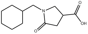 1-(环己基甲基)-5-氧吡咯烷-3-羧酸 结构式