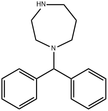 1-(DIPHENYLMETHYL)HEXAHYDRO-1H-1,4-DIAZEPINE 结构式