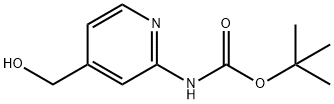 2-(BOC-氨基)-4-羟甲基吡啶 结构式