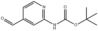 N-(4-甲酰基-2-吡啶基)氨基甲酸叔丁酯 结构式