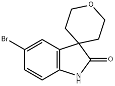 5-溴-2,3,5,6-四氢螺[3H-吲哚-3,4-[4H]吡喃]-2(1H)-酮 结构式