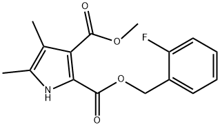 1H-Pyrrole-2,3-dicarboxylicacid,4,5-dimethyl-,2-[(2-fluorophenyl)methyl]3-methylester(9CI) 结构式