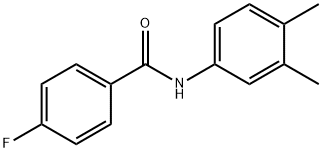 N-(3,4-二甲基苯)-4-氟苯甲酰胺 结构式