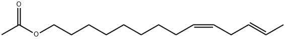 (9Z,12E)-9,12-十四碳二烯-1-醇乙酸酯 结构式