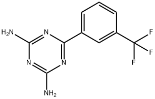 2,4-二氨基-6-[3-(三氟甲基)苯基]-1,3,5-三嗪 结构式