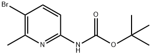 (5-溴-6-甲基吡啶-2-基)氨基甲酸叔丁酯 结构式