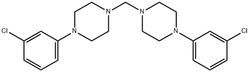 Bis-(m-chlorophenylpiperazino)-methane 结构式