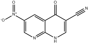 1,4-dihydro-6-nitro-4-oxo-1,8-naphthyridine-3-carbonitrile 结构式