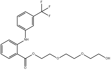 2-[2-(2-hydroxyethoxy)ethoxy]ethyl 2-[[3-(trifluoromethyl)phenyl]amino]benzoate 结构式