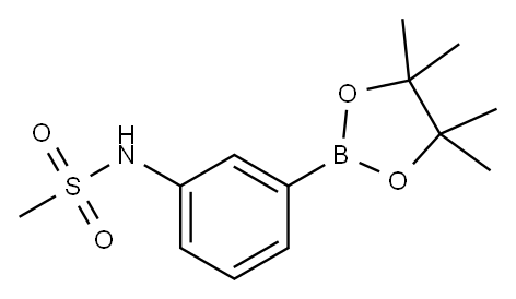 3-甲磺酰氨苯基硼酸频那醇酯 结构式