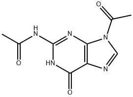 N,9-二乙酰鸟嘌呤 结构式