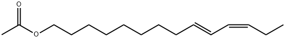 反-9,反-11-十四碳二烯-1-醇醋酸酯 结构式