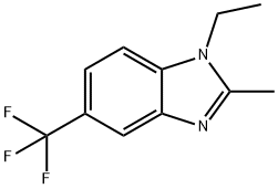 1-乙基-2-甲基-5-三氟甲基-1H-苯并咪唑 结构式