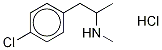 DL-P-CHLOROMETHAMPHETAMINEHYDROCHLORIDE CRYSTALLIN 结构式