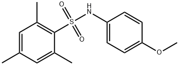 N-(4-甲氧基苯基)-2,4,6-三甲基苯磺酰胺 结构式