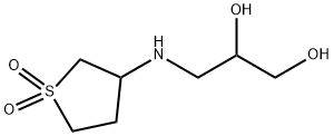 3-[(四氢-1,1-二氧代-3-噻吩基)氨基]-1,2-丙二醇 结构式
