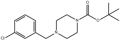 TERT-BUTYL 4-(3-CHLOROBENZYL)PIPERAZINE-1-CARBOXYLATE 结构式