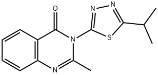 3-(5-Isopropyl-1,3,4-thiadiazol-2-yl)-2-methylquinazolin-4(3H)-one 结构式