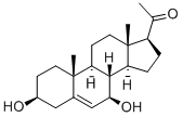 5-PREGNEN-3-BETA, 7-BETA-DIOL-20-ONE 结构式