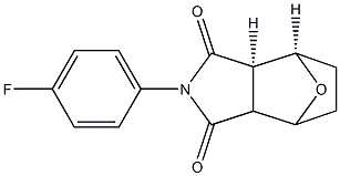 N-(p-Fluorophenyl)-7-oxabicyclo(2.2.1)heptane-2,3-dicarboximide 结构式