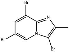 3,6,8-tribromo-2-methylimidazo[1,2-a]pyridine 结构式