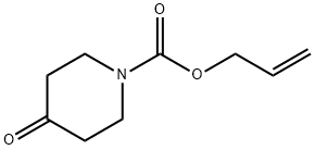 1-烯丙氧羰基-4-哌啶酮 结构式