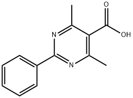 4,6-dimethyl-2-phenylpyrimidine-5-carboxylic acid 结构式