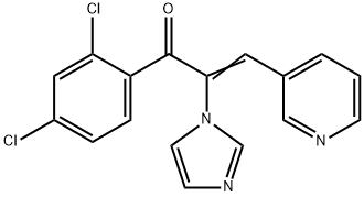 2-Propen-1-one,  1-(2,4-dichlorophenyl)-2-(1H-imidazol-1-yl)-3-(3-pyridinyl)- 结构式