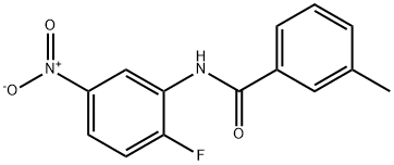 N-{2-fluoro-5-nitrophenyl}-3-methylbenzamide 结构式