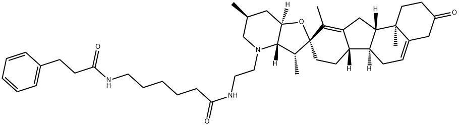 3-酮-N-氨基乙基-N'-氨基己酰二氢肉桂酰环杷明 结构式