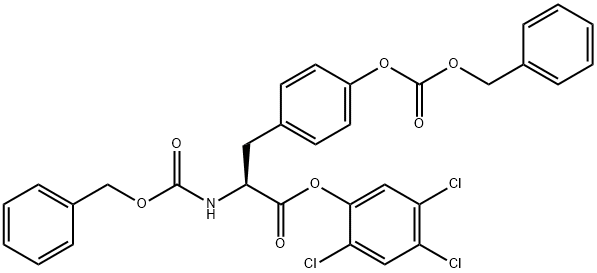 N,O-Bis[(benzyloxy)carbonyl]-L-tyrosine 2,4,5-trichlorophenyl ester 结构式