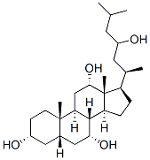(3a,5b,7a,12a)-Cholestane-3,7,12,23-tetrol 结构式
