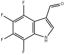 4,5,6,7-四氟吲哚-3-甲醛 结构式